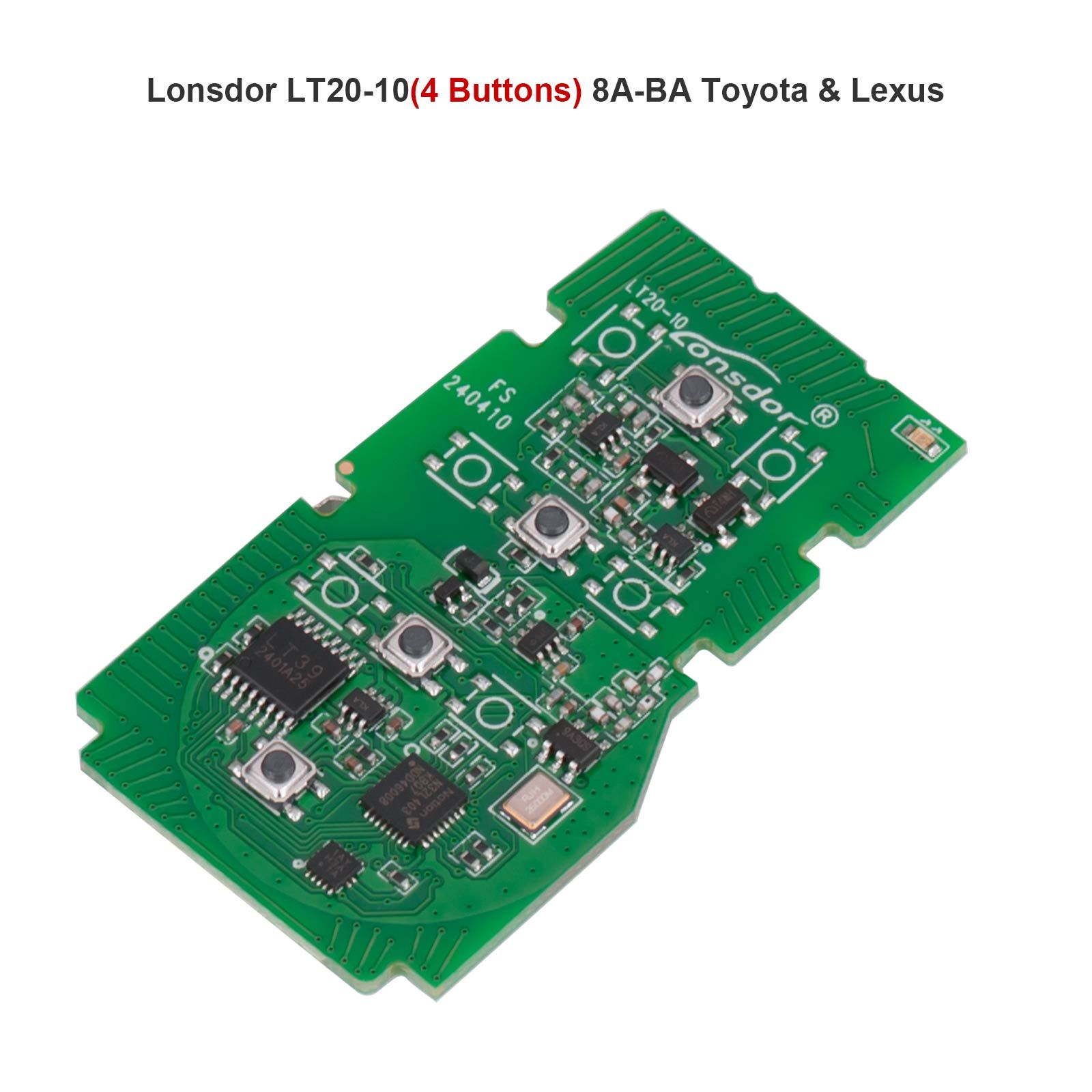 Lonsdor LT20-10 Universal Smart Remote PCB All-in-One Board pour Toyota/Lexus 8A-BA 4/5/6 Boutons Fréquence commutable