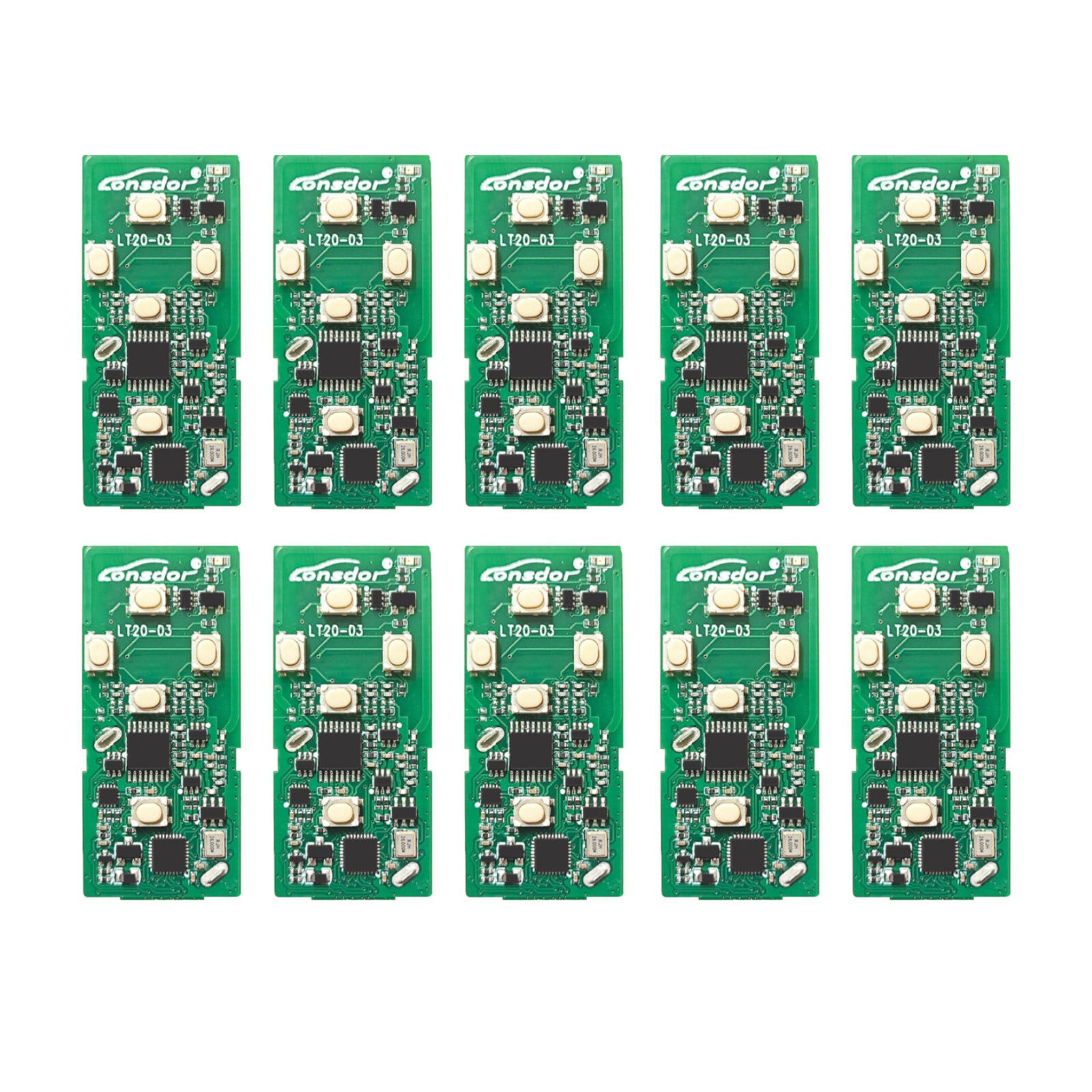 10pcs Lonsdor LT20 Series Toyota & Lexus Universal Smart Key All-in-One Board pour la série K518 / KH100 +