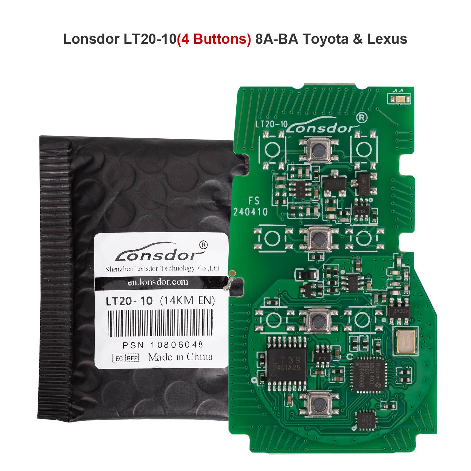 10pcs Lonsdor LT20 Series Toyota & Lexus Universal Smart Key All-in-One Board pour la série K518 / KH100 +