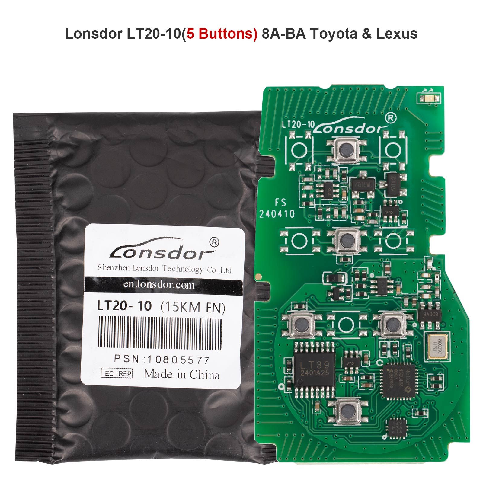 10pcs Lonsdor LT20 Series Toyota & Lexus Universal Smart Key All-in-One Board pour la série K518 / KH100 +