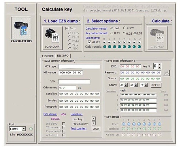 Générateur de clé de transfert MB à partir du logiciel V1.0.1.2 du calculateur EIS - skc