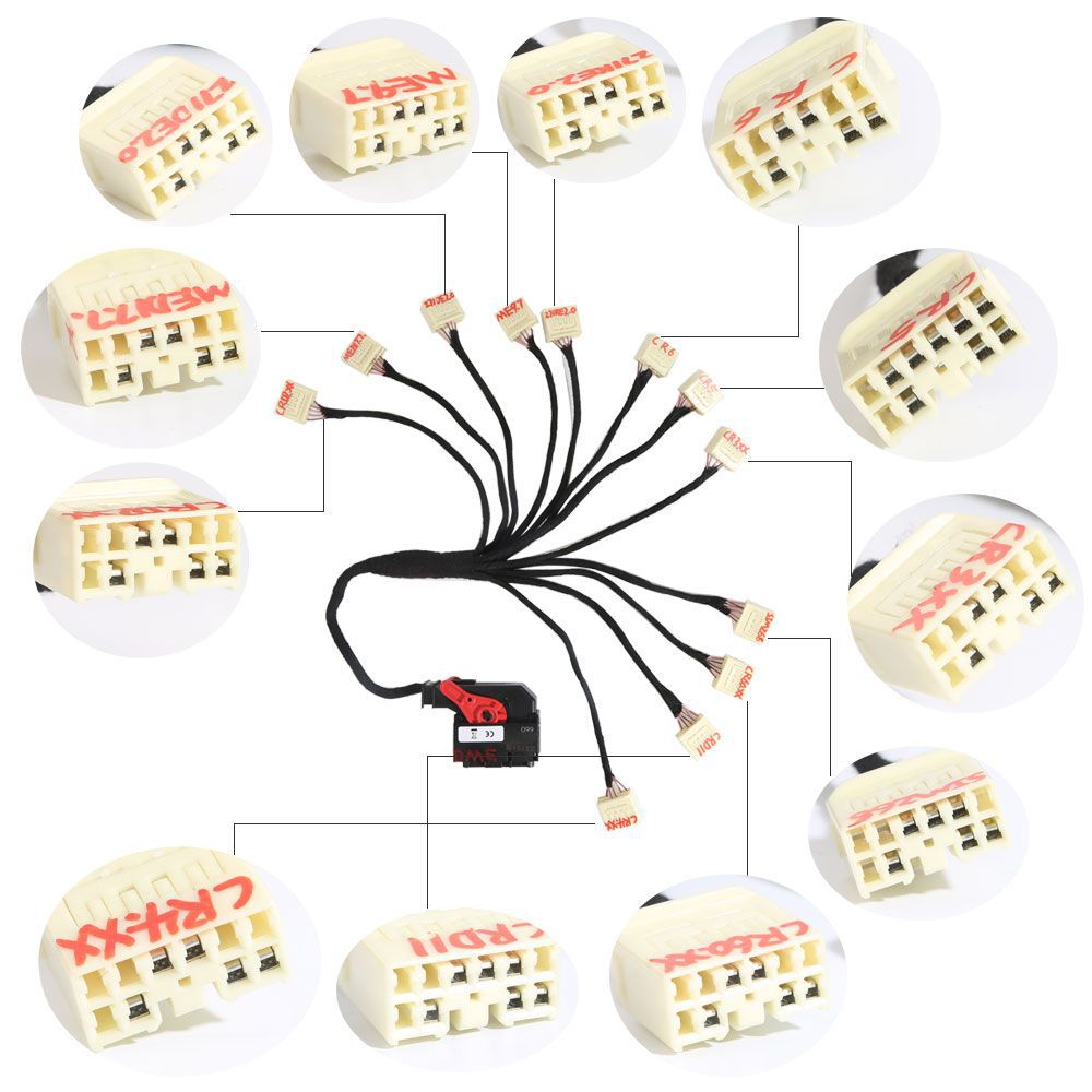 Le câble d'essai MB - ECU supporte 12 types