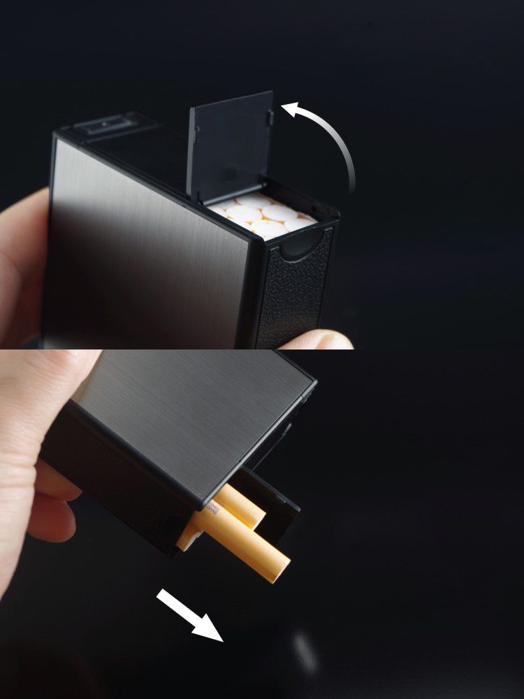 Cartouche de cigarettes métalliques v707 avec briquet électronique rechargeable USB