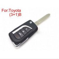 Toyota 5pcs / plut retourne le boîtier de clé télécommandé (3 + 1)