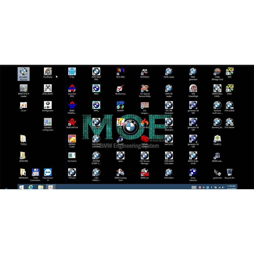 MOE BMW système d'ingénierie complet 60 logiciel BMW All - in - one win10 500GB SSD