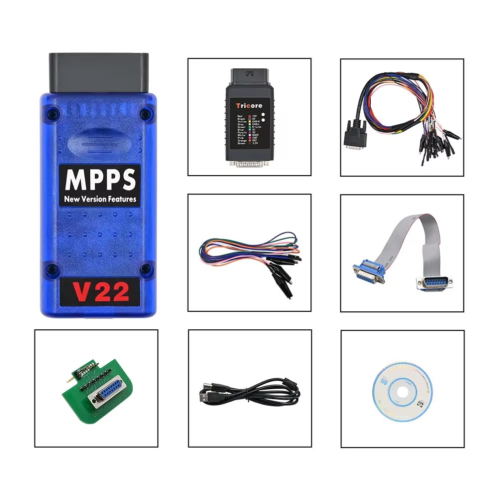 MPPS V22 ECU Master MPPS V22 OBDII ECU Scanner de réglage de puce meilleur que MPPS V18 V21 Support multilingue