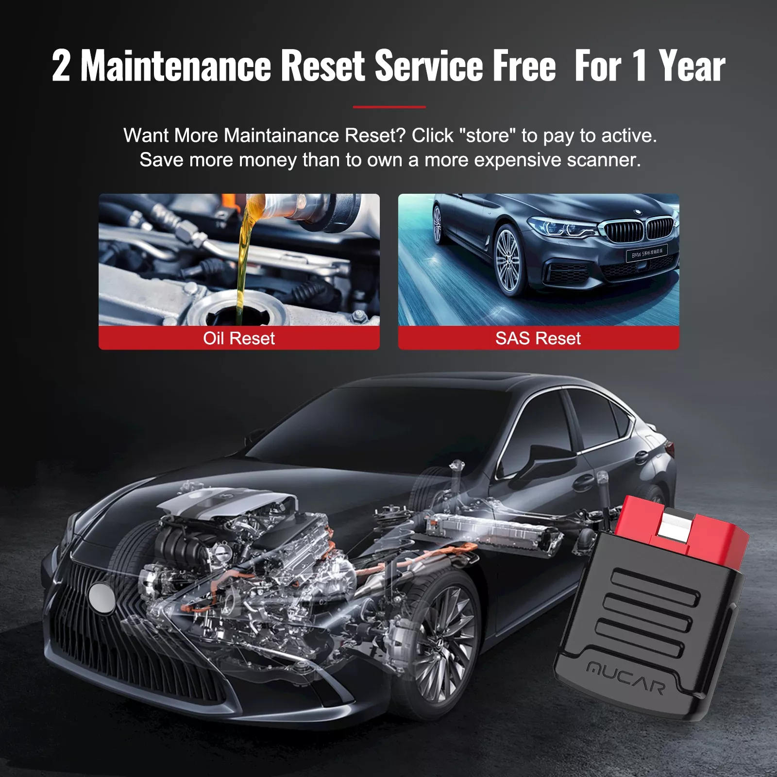 MUCAR BT200 PRO OBD2 scanner système complet outils de diagnostic 15 réinitialisation lecteur de code de voiture sans fil 2024 Mucar scanner