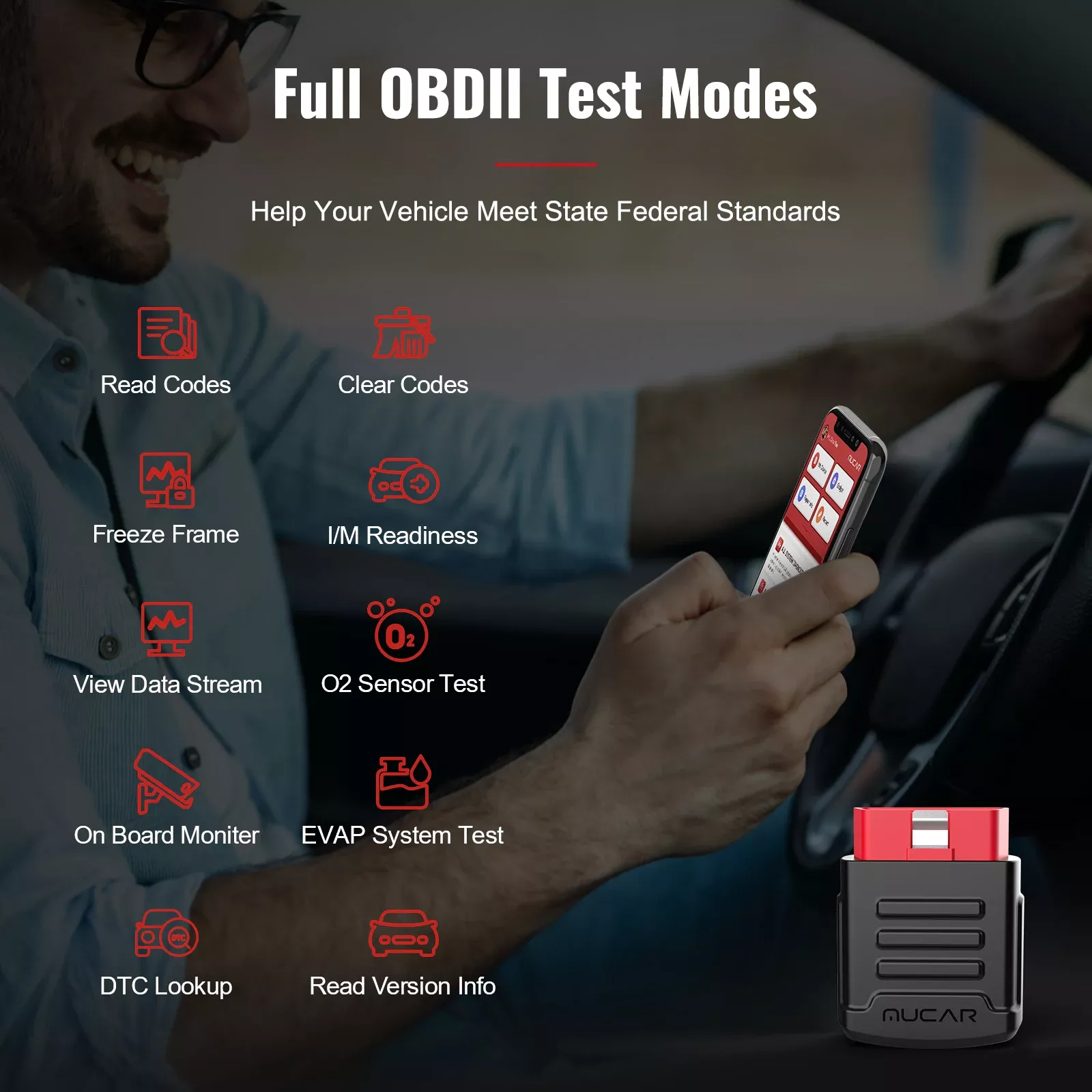 MUCAR BT200 PRO OBD2 scanner système complet outils de diagnostic 15 réinitialisation lecteur de code de voiture sans fil 2024 Mucar scanner