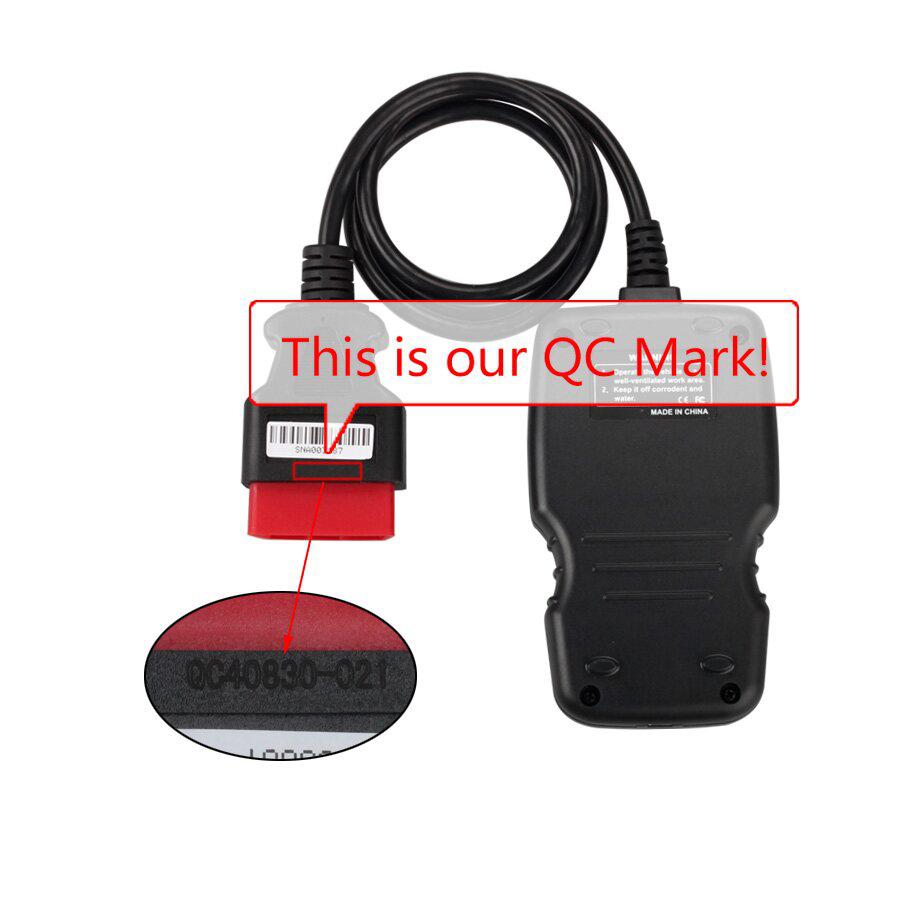 New Generation om123 OBD2 eobd portable Motor code reader multilingue (Black)