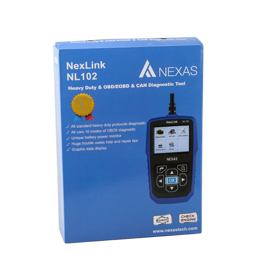 Nexlink nl102 Heavy Duty and obd / eobd + can diagnostics Tools