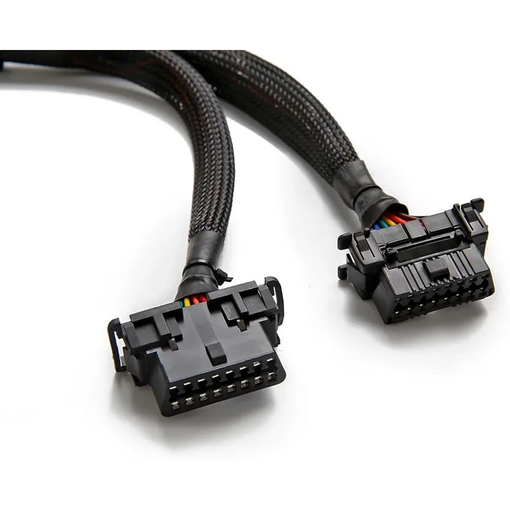Câble Adaptateur OBD2 Splitter 16 Broches – Extension 1x Mâle et 2x Femelle, 30 cm