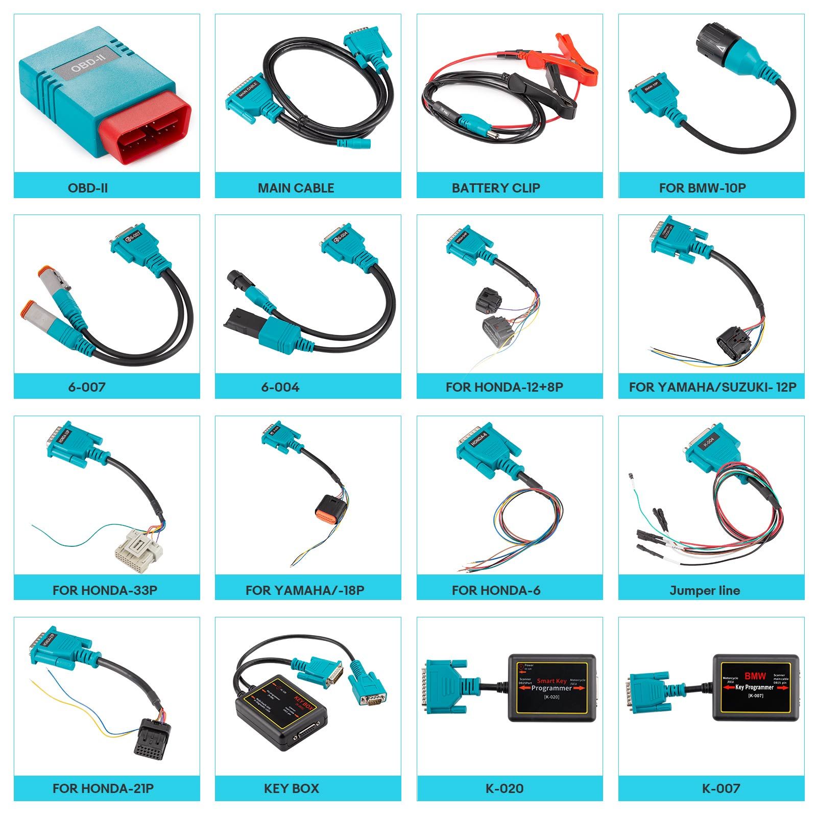 OBDEMOTO 900PRO Motocycle Scanner Support Diagnostic Key Correspondance et ODO avec BMW Smart Card Key 8A Puce