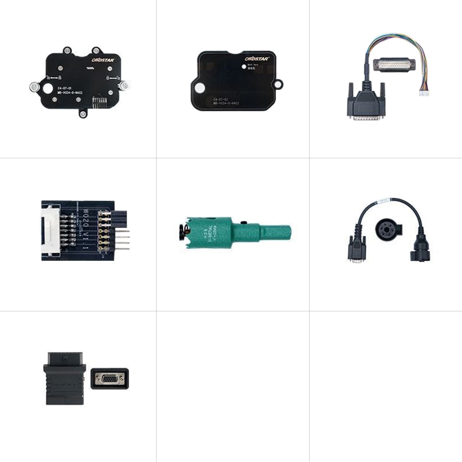 2025 OBDSTAR C4-07 (MB-VGS4-0-NAG2) Kit d'adaptateur Configuration complète inclus TCM-012 et Convertisseur V2 Adaptateur pour OBDSTAR X300 Classique G3 / DC706