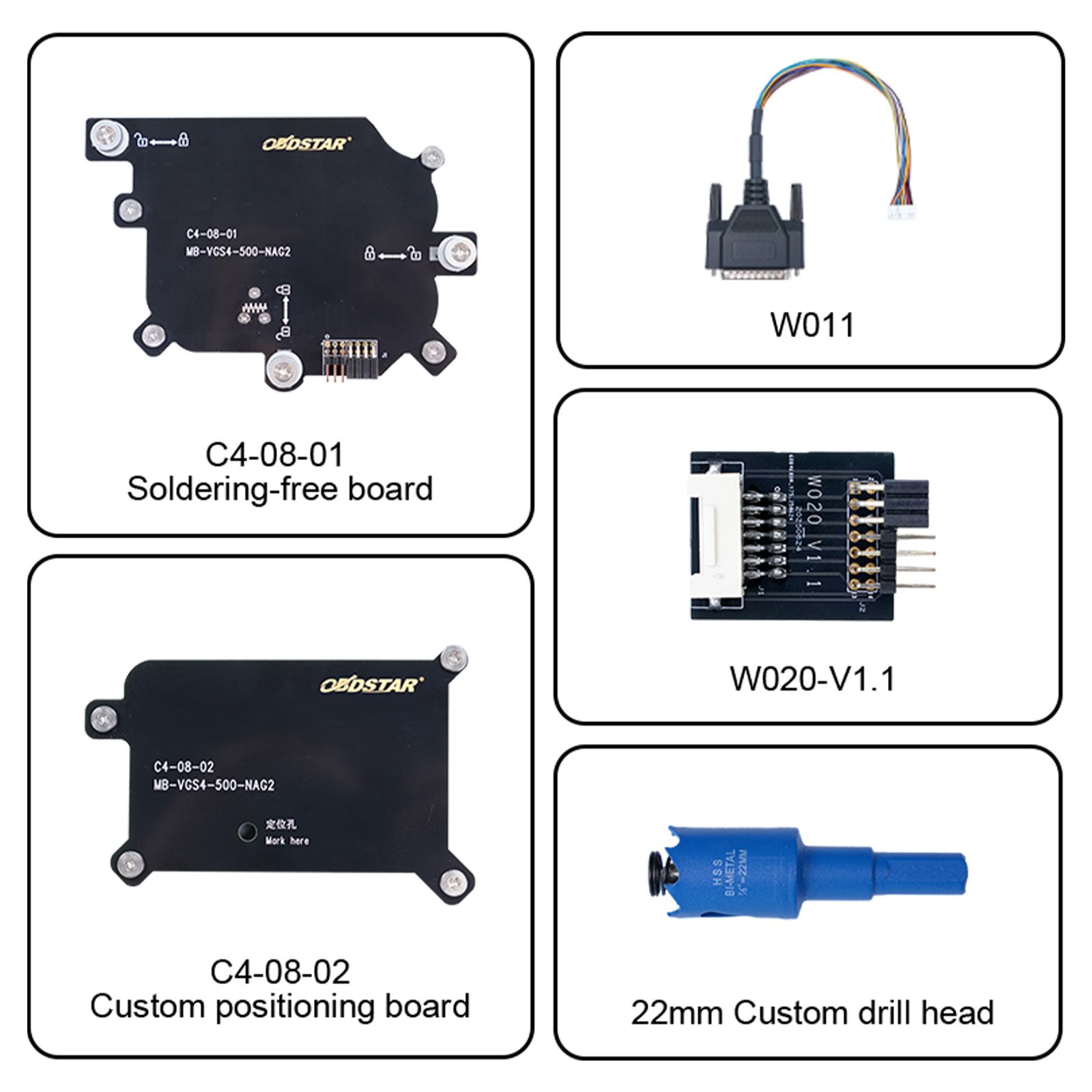 2025 OBDSTAR C4-08 (MB-VGS4-500-NAG2) Kit d'adaptateur Utilisation avec OBDSTAR X300 Classique G3 / DC706