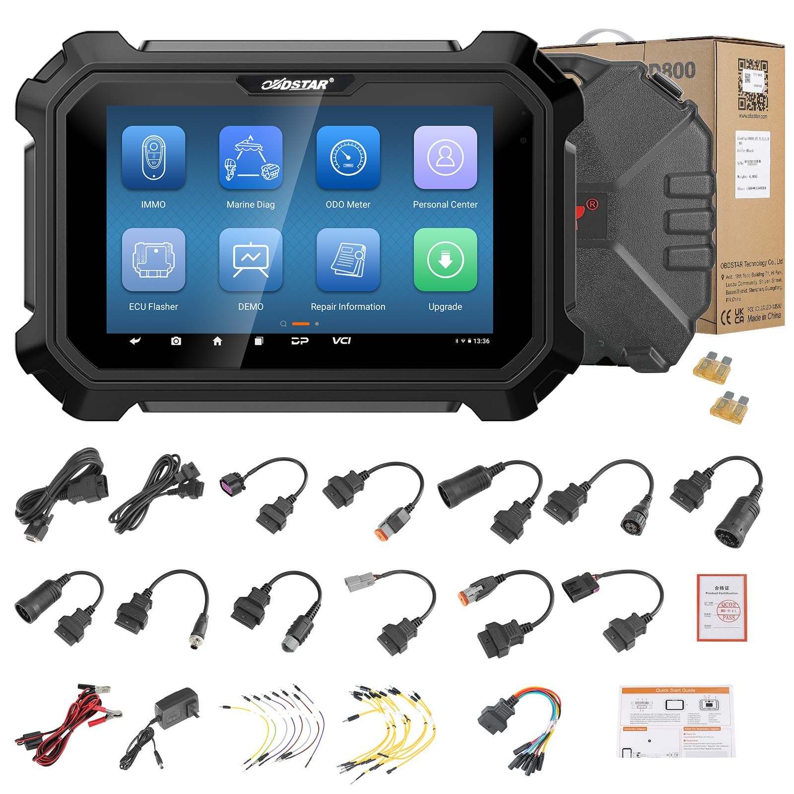 Configuration OBDSTAR D800 C + D pour le diagnostic intelligent de marine/jet ski/hors bord/à bord/générateur