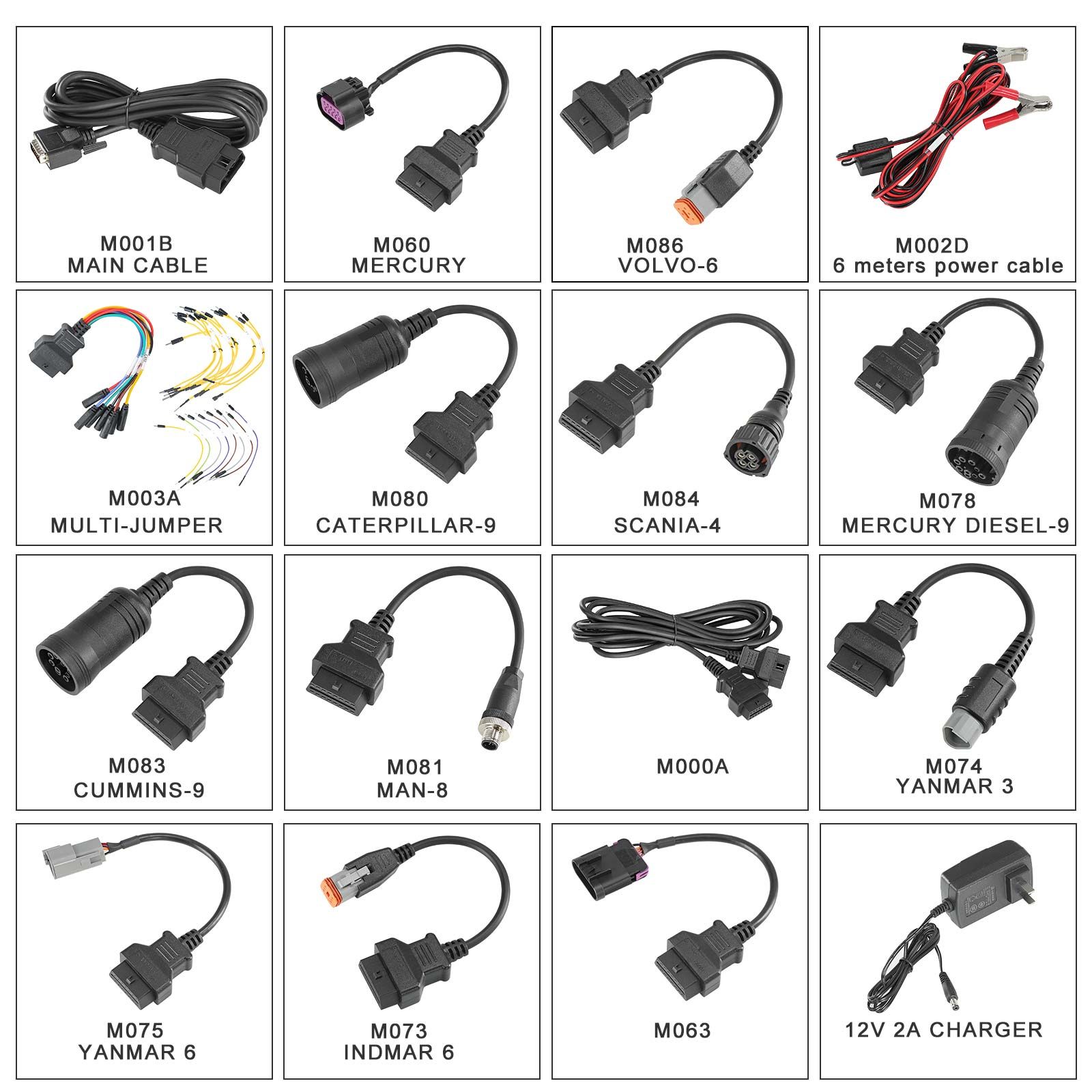 Configuration OBDSTAR D800 C + D pour le diagnostic intelligent de marine/jet ski/hors bord/à bord/générateur