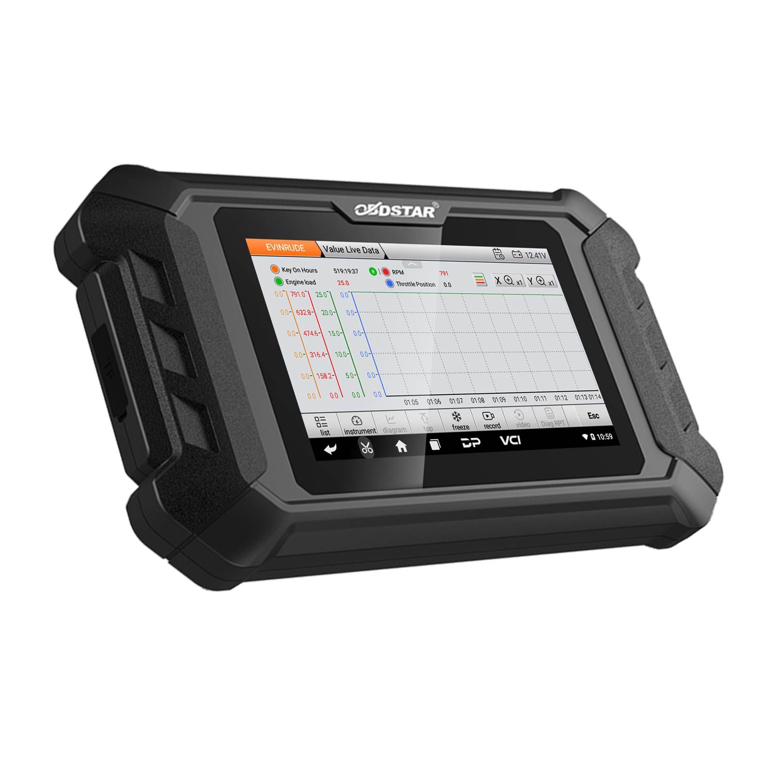 OBDSTAR ISCAN pour le support du scanner de diagnostic marin EVINRUDE 40 EFI 4 courses, 50 EFI 4 courses, 70 EFI 4 courses, modèles hors bord de la série G2