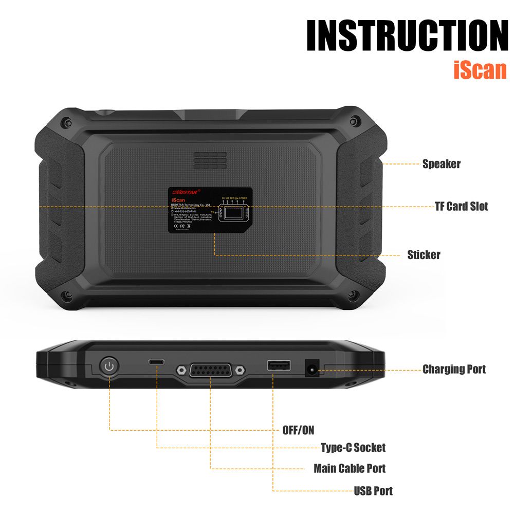 OBDSTAR iScan pour l'outil de diagnostic de moto DUCATI avec le diagnostic de support de câble M041 et la programmation clé et l'étalonnage de l'odomètre