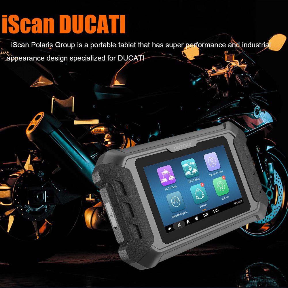OBDSTAR iScan pour l'outil de diagnostic de moto DUCATI avec le diagnostic de support de câble M041 et la programmation clé et l'étalonnage de l'odomètre