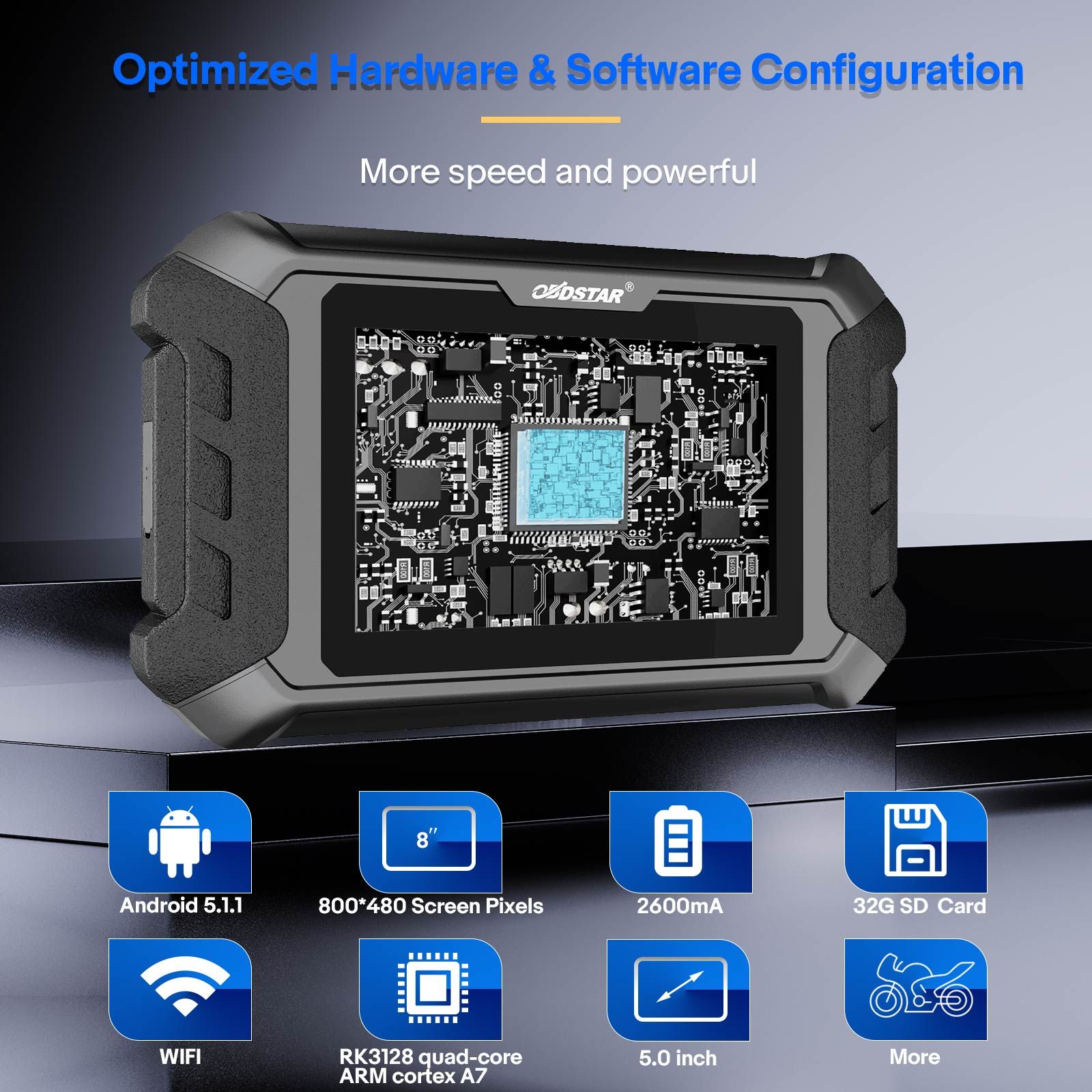 OBDSTAR iScan pour l'outil de diagnostic de moto DUCATI avec le diagnostic de support de câble M041 et la programmation clé et l'étalonnage de l'odomètre