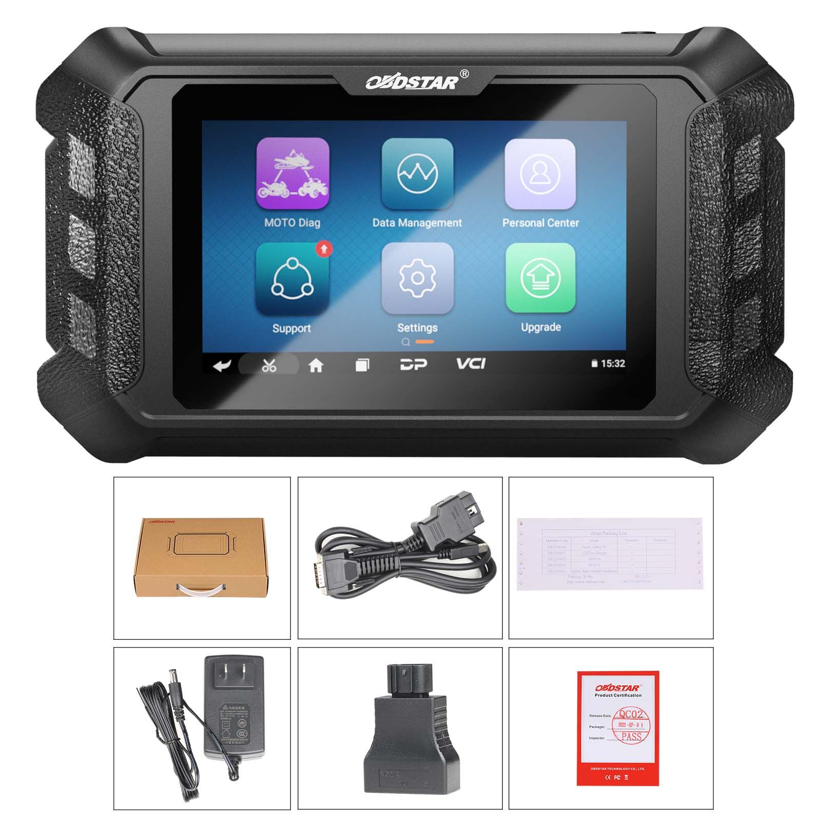 Scanner de tablette portable d'outil de diagnostic intelligent de moto OBDSTAR ISCAN URAL