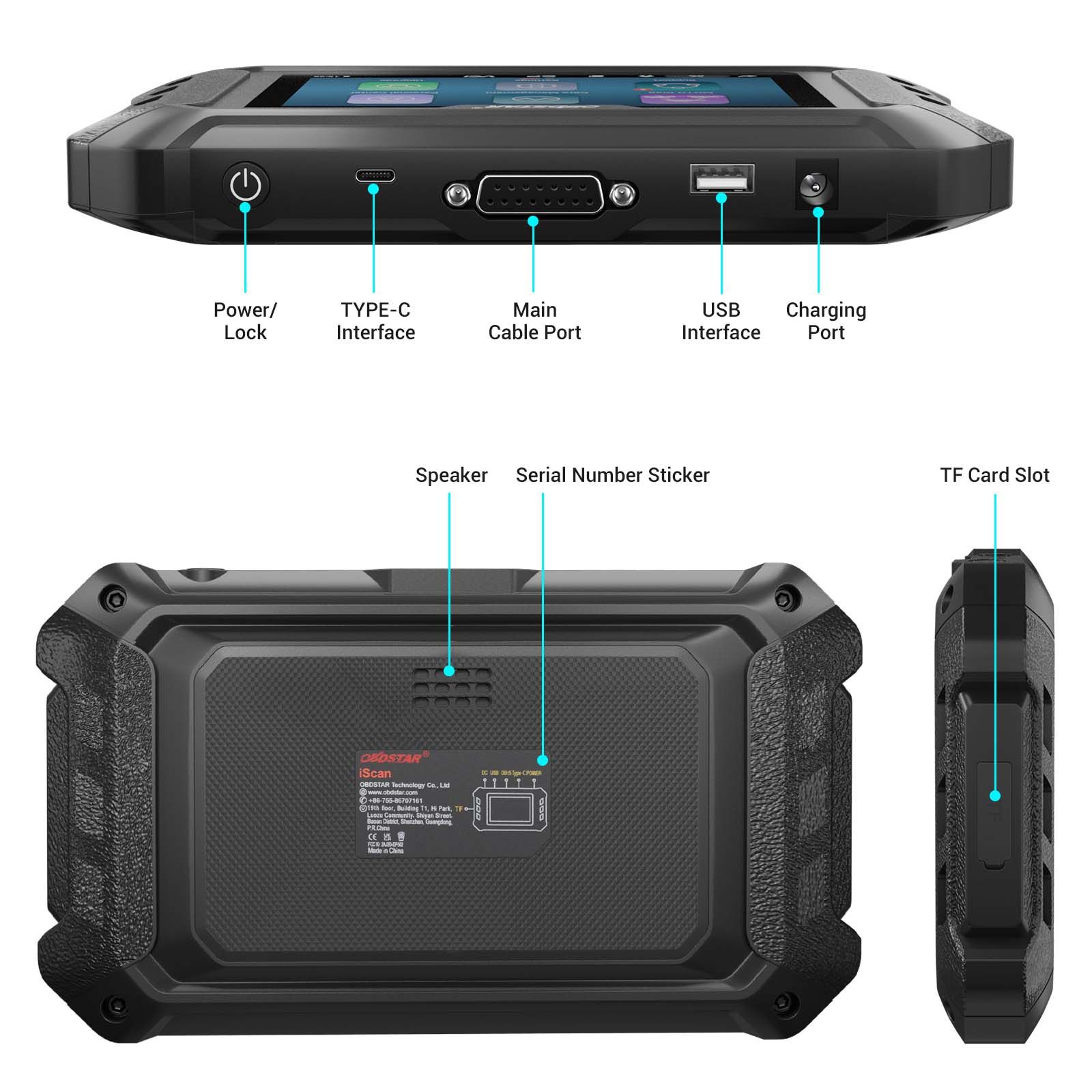 Scanner de tablette portable d'outil de diagnostic intelligent de moto OBDSTAR ISCAN URAL