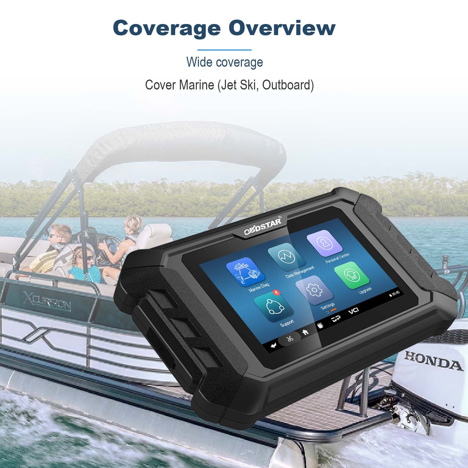 OBDSTAR iScan pour HONDA Marine Diagnostic Tablet Code Reading Code Clearing Data Flow Action Test pour 2004 -2022 Jet Skil Outboard Model