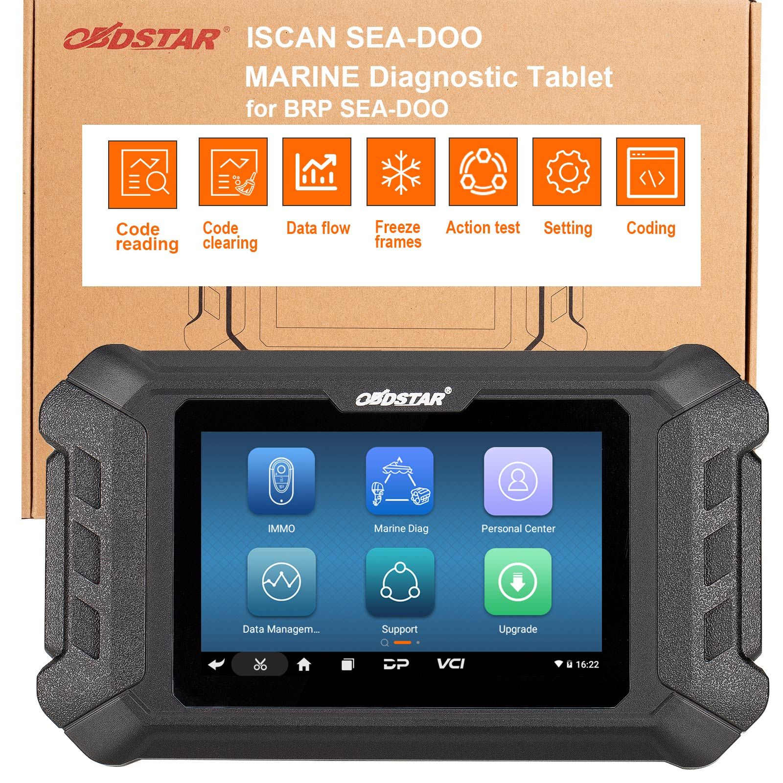 OBDSTAR ISCAN pour le support du scanner de diagnostic marin SEA-DOO 80% des modèles BRP supportent à 2018