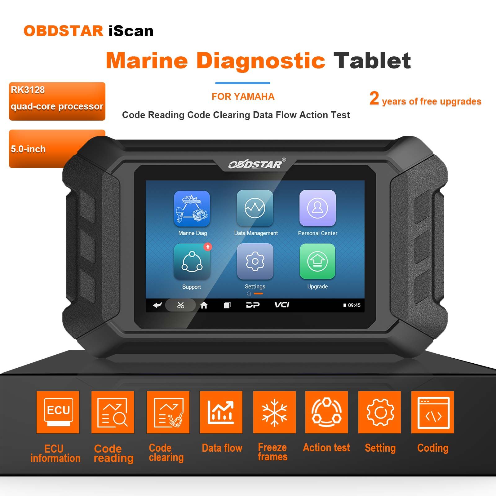 OBDSTAR iScan pour YAMAHA Marine Diagnostic Tool Code Reading Code Clearing Data Flow Action Test pour 2003 -2022 All Jet Ski Outboard model