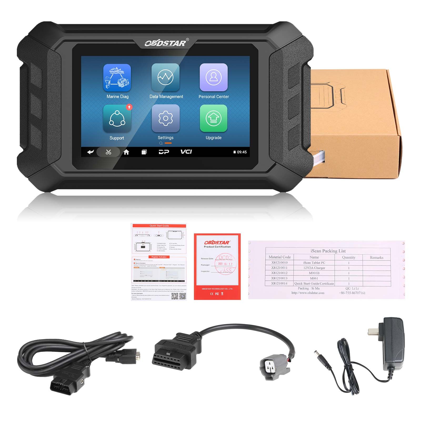 OBDSTAR iScan pour YAMAHA Marine Diagnostic Tool Code Reading Code Clearing Data Flow Action Test pour 2003 -2022 All Jet Ski Outboard model