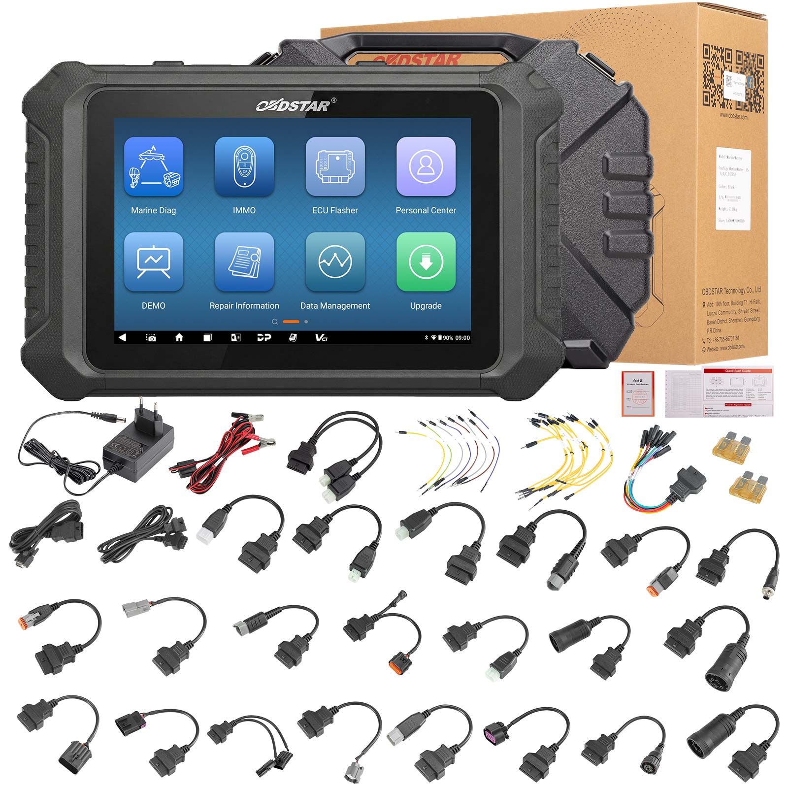 OBDSTAR Marine Master pour jet ski / hors bord / à bord / générateur, lire / effacer le code, flux de données, cadres de gel, essai d'action