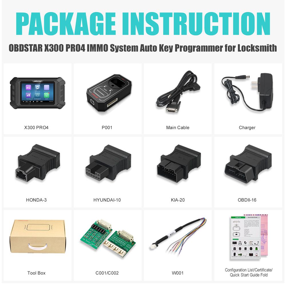 OBDSTAR X300 Pro4 Key Programmer Key Master 5 Version complète