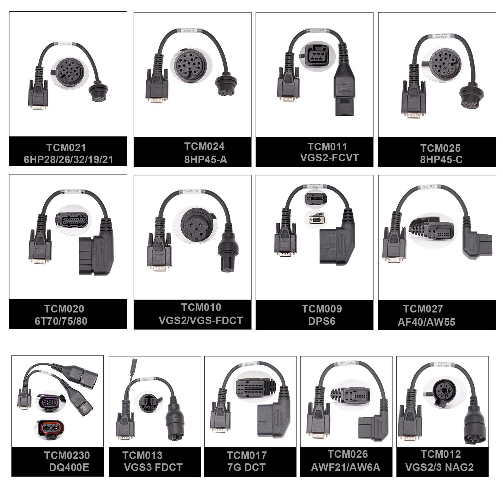 Kit de connecteur OBDSTAR TCM complet 25 PCS pour l'étalonnage du kilomètre de transmission et le travail de clonage de l'ECU avec DC706 / G3