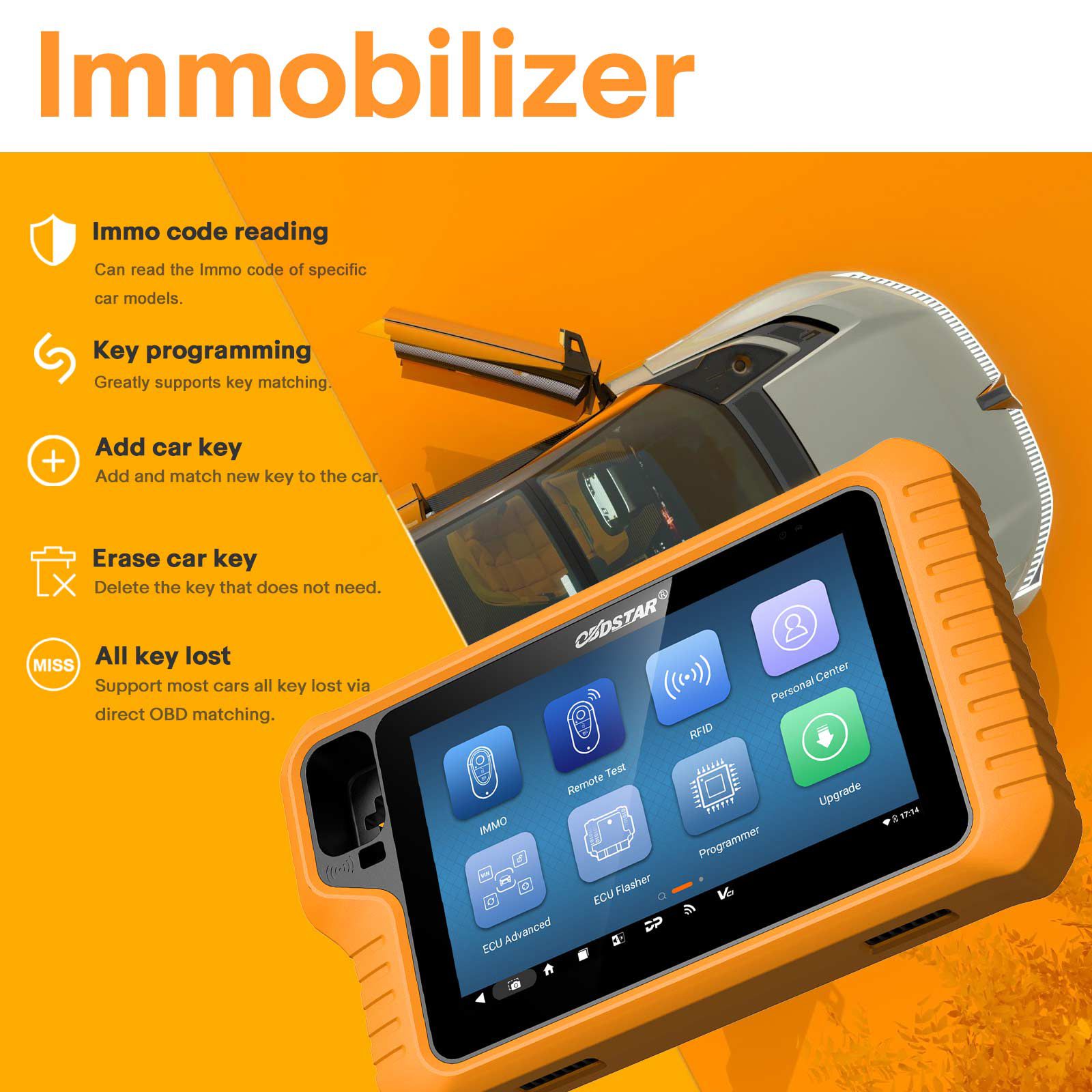 2025 OBDSTAR X300 classique G3 Programmateur clé avec intégré CAN FD DoIP Support Car/HD/E-Car/Motorcycles/Jet Ski Obtenez gratuitement la clé Sim et les adaptateurs de moteur