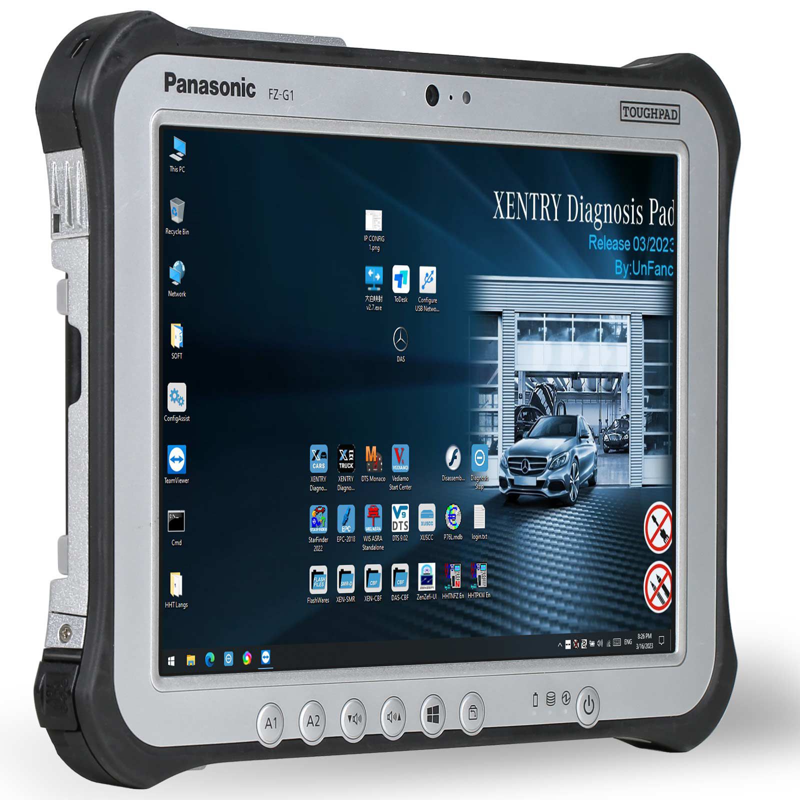 100% Original Panasonic FZ - G1 I5 3ème génération tablette 8G, v2023.3 MB Star 256g SSD win10 64 bits prêt à être installé