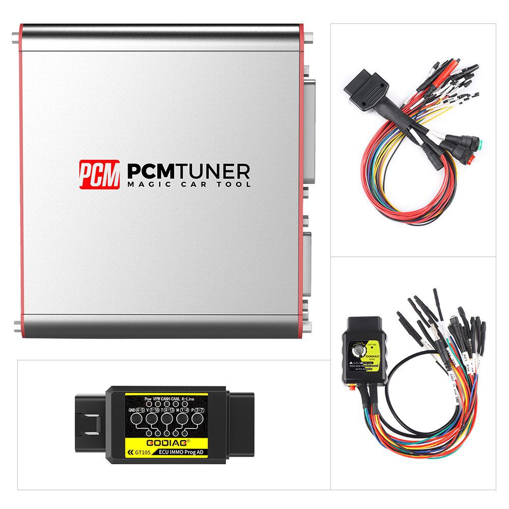 PCM Tuner ECU programmer 67 Module 1 + godiag gt107 DSG Gearbox adaptateur de lecture / écriture de données avec gt105 + câble de dérivation à 3 conducteurs