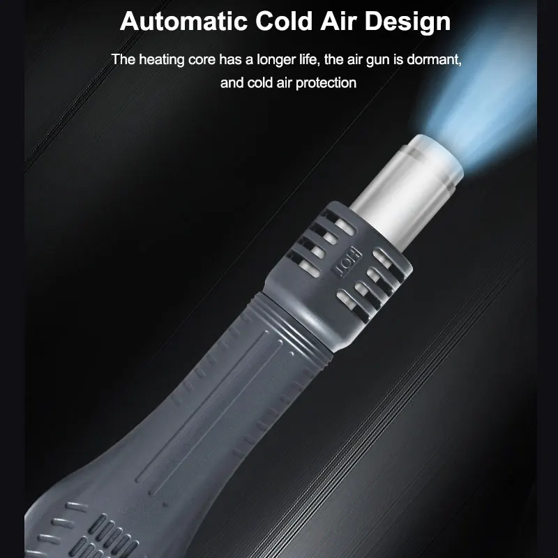 QUICK 2008 Pro Sans plomb Station de retravail d'air chaud Affichage LCD Automatique Conception d'air froid Outils de réparation automatique du système de sommeil