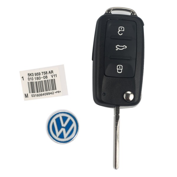 Boîtier de clé à distance pour le bouton VW - 3 202ad 202h 202q 5pcs / plus