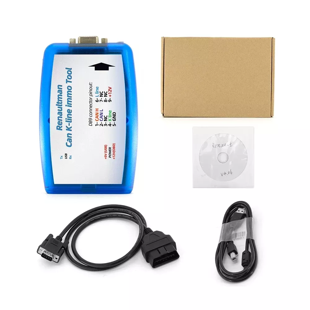 2024 pour Renault Can K-line Immo Tool V4.08 V4.06 Support pour Renault CAN K-line ECU Tool OBD2 Programmer Lire Écrire EEPROM