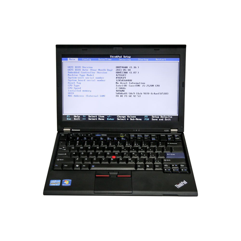 V2022.12 super MB pro M6 full edition avec SSD sur ordinateur portable Lenovo x220 logiciel prêt à l'emploi
