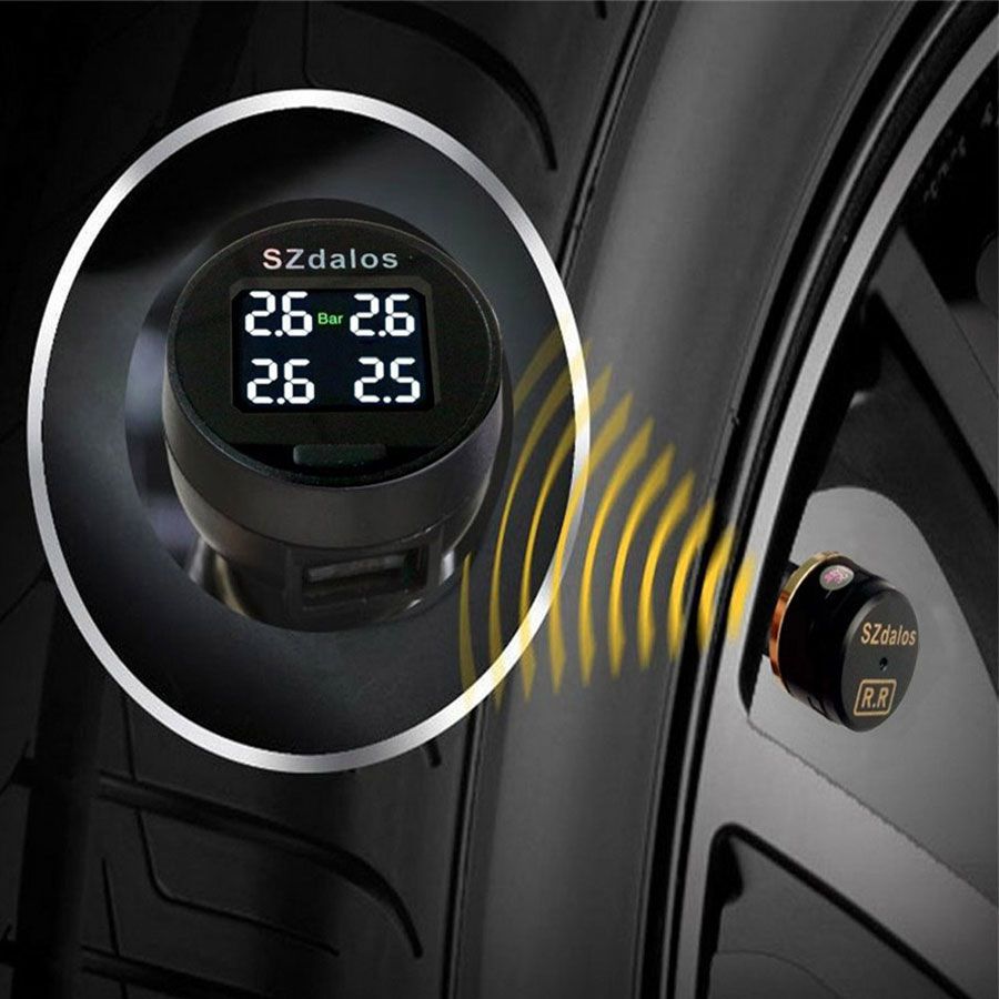 Szdalos tp200 Wireless TPMS Tyre Pressure Monitoring System with cigarette charger External Sensor