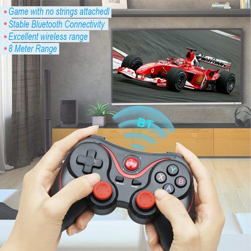 T3 X3 Wireless Game Handle Game Board PC Game Controller prend en charge Bluetooth bt3.0 joystick for Mobile Tablet TV Box Bracket