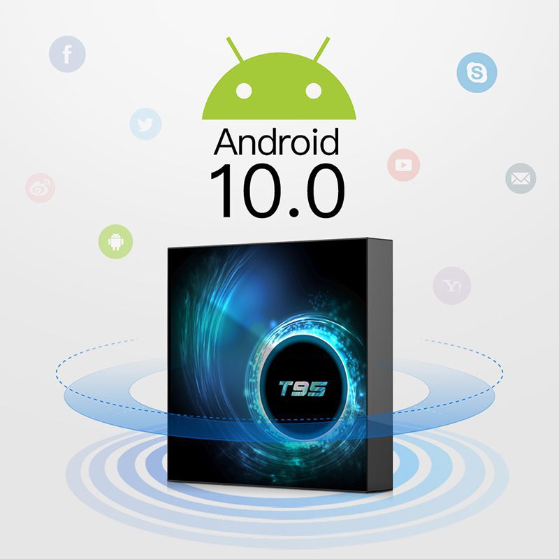 T95 Android 10 Smart TV Box 4GB memory 32gb 64gb 16gb Android TV Box AllWinner H616 Quad Core h.265 4K Media Player PK h96 t95 max