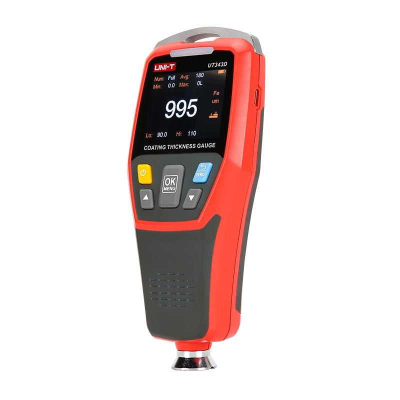 Ut343d Thickness tester Digital Coating Thickness tester car Paint Thickness tester Fe / NFE Measurement with USB Data Function