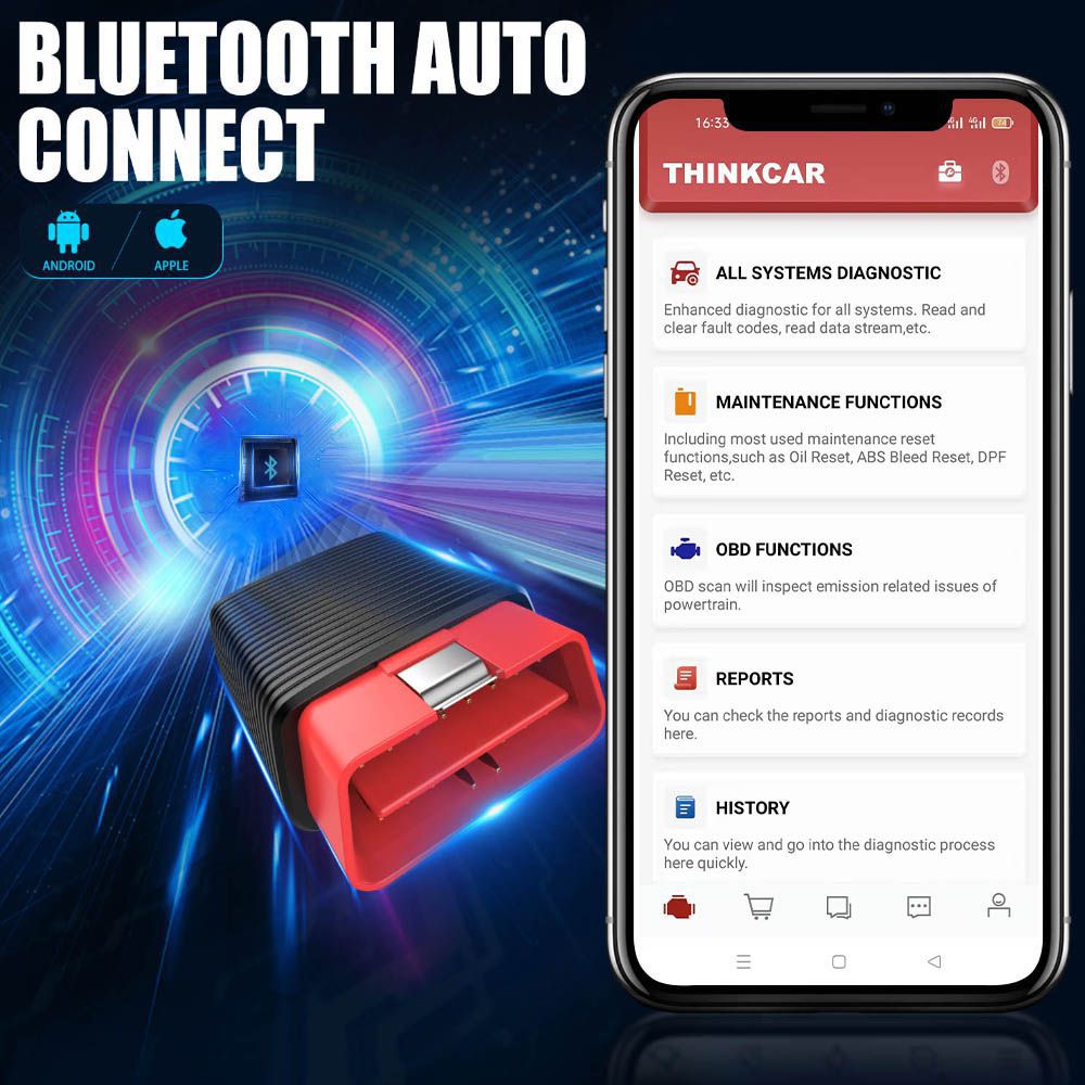 Thinkcar 2 thinkdriver Bluetooth système complet OBD2 scanner pour iOS Android