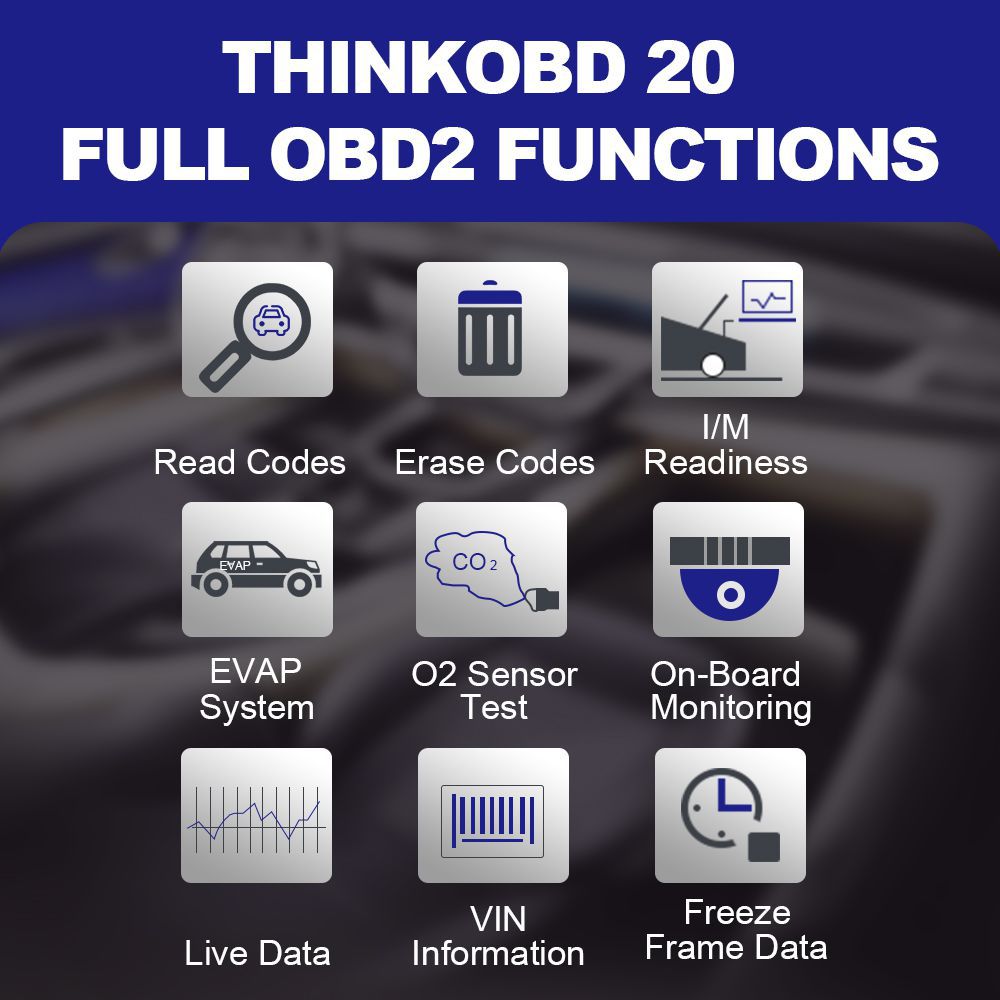 Thinkcar thinkobd 20 Professional obd 2 Automotive autodiagnostic Tool obd 2 scanner autocode check Engine lights