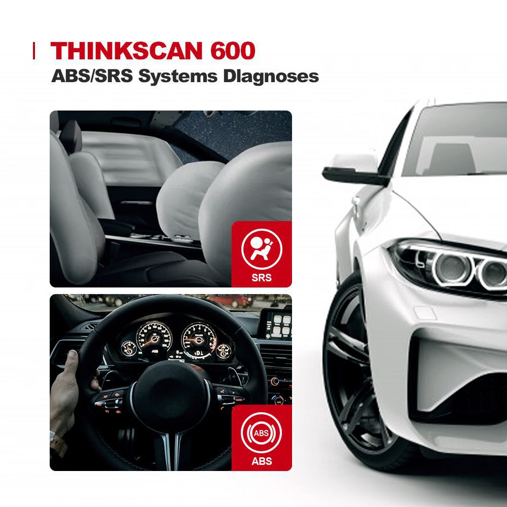 Thinkcar thinkscan 600 ABS / srs diagnostic à l'échelle du système Automated OBD2 scanner ts600 Oil / TPMS / EPB Reset OBD2 code reader PK cr619 al619