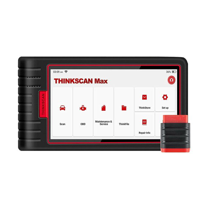 Outil de balayage de diagnostic ThinkScan Max 2 avec CAN-FD, FCA AutoAuth, diagnostic de tous les systèmes et 28+ réinitialisations, saignement IMMO/ABS/réapprentissage du vilebrequin