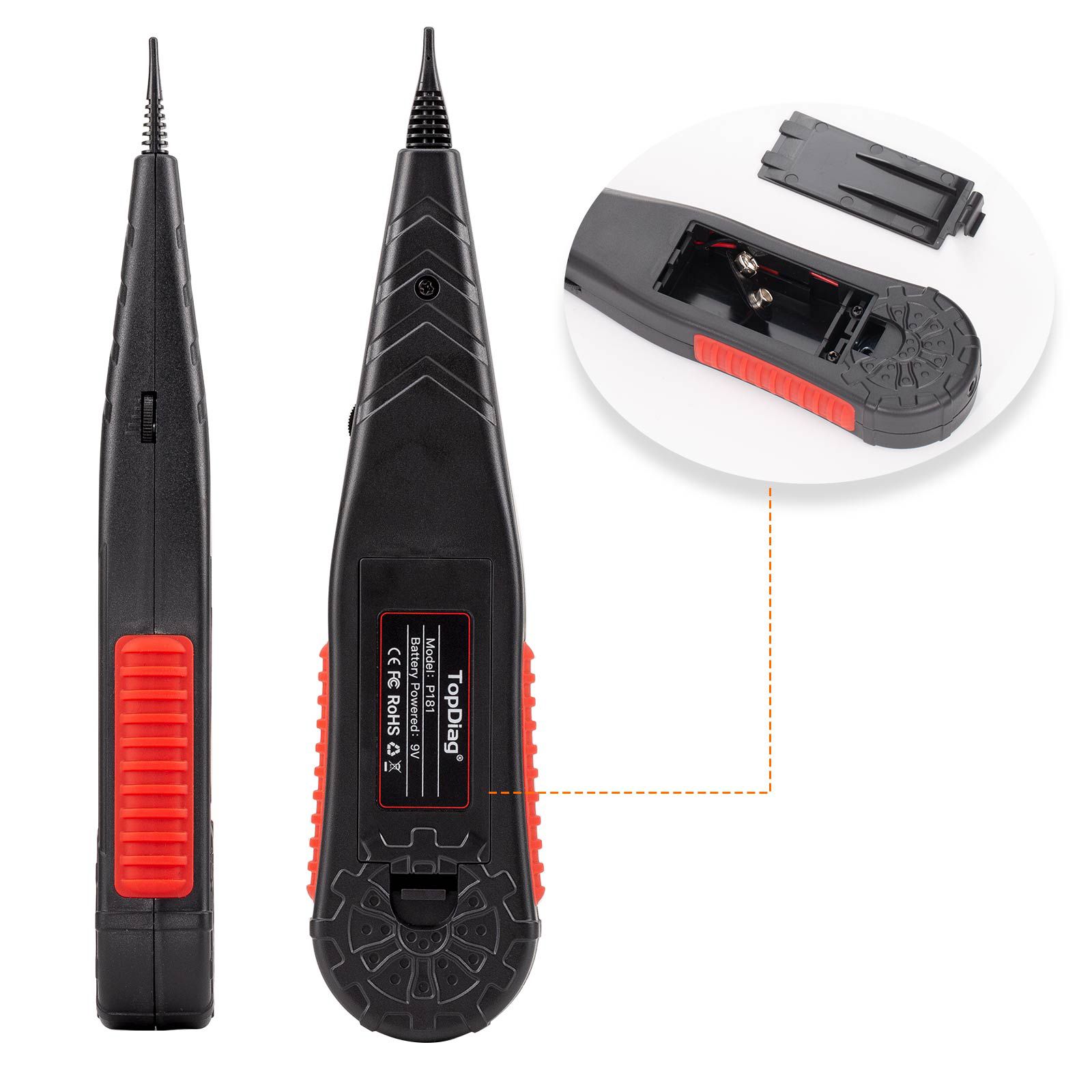 Trouveur de fil TopDiag P181, récepteur Trouver court-circuit de point d'interruption