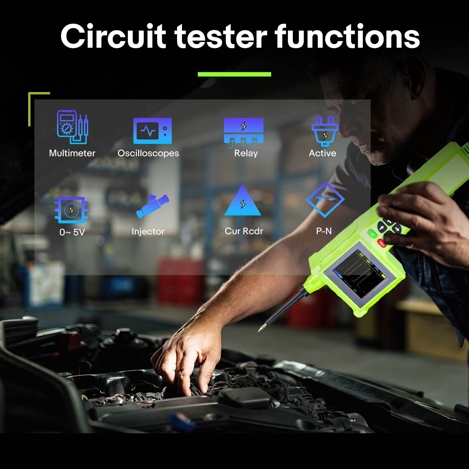 TOPDIAG P200 Pro P200Pro Détecteurs de circuit intelligents de nouvelle génération pour tous les 9V-48V pour bateau de camion de voiture